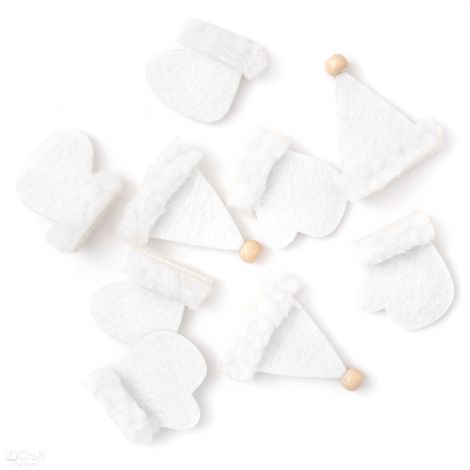 Naklejki z filcu dpCraft Rękawiczki i Buty z futerkiem, 9szt